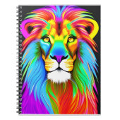 Neon Rainbow Lion Notitieboek (Voorkant)