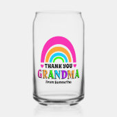 Neon Rainbow Oma dank u Moederdag cadeau Blikvorm Glas (Voorkant)