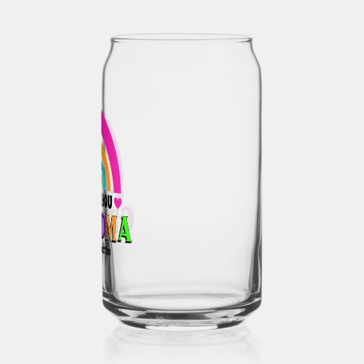 Neon Rainbow Oma dank u Moederdag cadeau Blikvorm Glas (Links)
