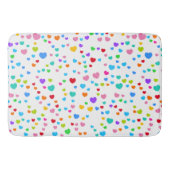 Neon Rainbow Pink Hearts Pattern Art Badmat (Voorkant)