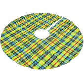 Neon Rainbow Plaid Gradient Block Print Kerstboom Rok (Gekanteld)