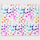 Neon Rainbow Polka Dots Cadeaupapier (Vlak)