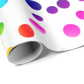 Neon Rainbow Polka Dots Cadeaupapier (Rol Hoek)