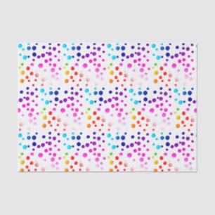 Neon Rainbow Polka Dots Tissuepapier