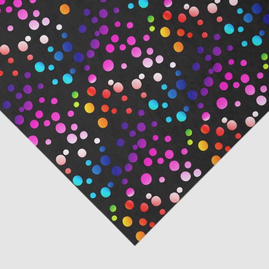 Neon Rainbow Polka Dots Tissuepapier (Detail)