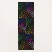 Neon Rainbow Prism On Black Yogamat (Voorkant)