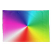 Neon Rainbow Prism Pattern Kussensloop (Achterkant-Rechts)