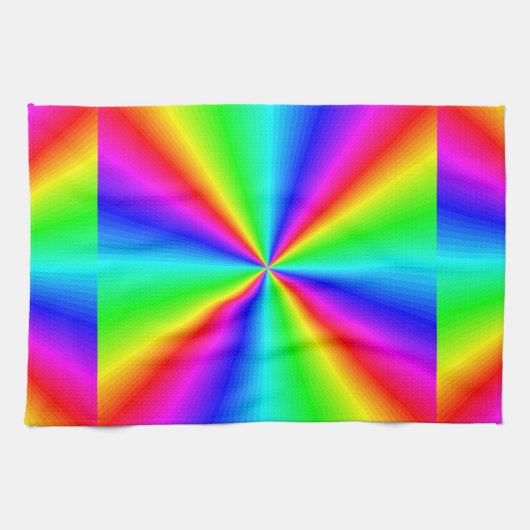 Neon Rainbow Prism Theedoek (Horizontaal)