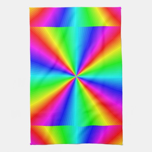 Neon Rainbow Prism Theedoek (Verticaal)