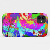 Neon Rainbow Splatter Case-Mate iPhone Case (Achterkant (horizontaal))