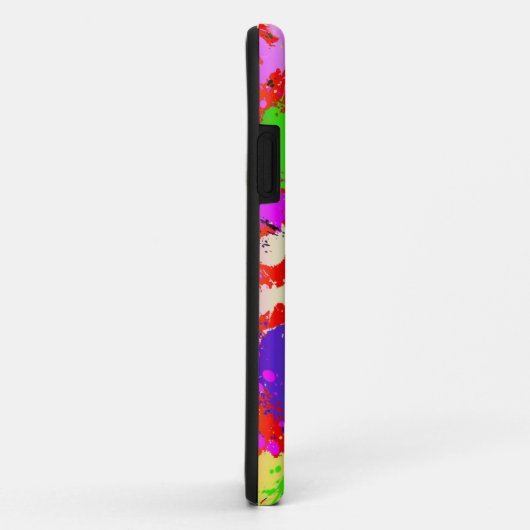 Neon Rainbow Splatter Case-Mate iPhone Case (Achterkant/rechts)