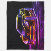 Neon Rainbow Sports Car Graffiti Art Fleece Deken (Voorkant)