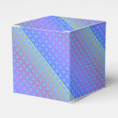 Neon Rainbow Square Pattern Bedankdoosjes (Voorkant Zijde)