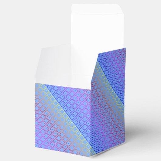 Neon Rainbow Square Pattern Bedankdoosjes (Geopend)