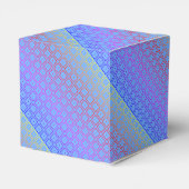 Neon Rainbow Square Pattern Bedankdoosjes (Achterkant)