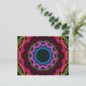 Neon Rainbow Star Briefkaart (Staand voorkant)