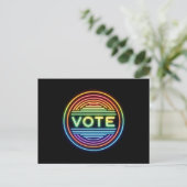 Neon Rainbow Stem Teken Briefkaart (Staand voorkant)