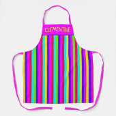 Neon Rainbow Stripe Custom Schort (Voorkant)