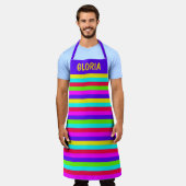 Neon Rainbow Stripe Custom Schort (Gedragen)