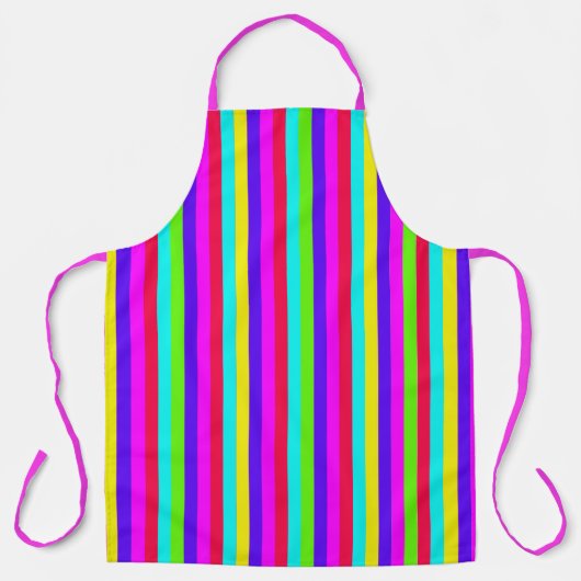 Neon Rainbow Stripe Schort (Voorkant)