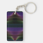 Neon Rainbow Stripes Sleutelhanger (achterkant)