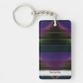 Neon Rainbow Stripes Sleutelhanger (Voorkant)