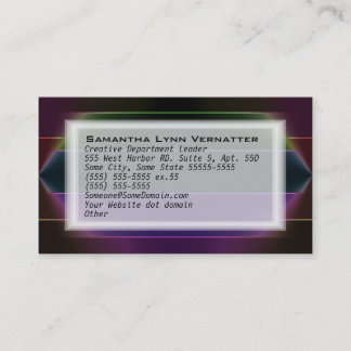 Neon Rainbow Stripes Visitekaartje