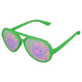 Neon Rainbow Sunburst Aviator Zonnebril (Gekanteld)