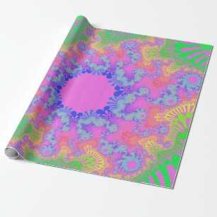 Neon Rainbow Sunburst Cadeaupapier