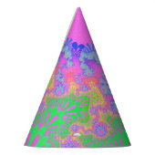 Neon Rainbow Sunburst Feesthoedjes (Links)