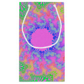 Neon Rainbow Sunburst Klein Cadeauzakje (Achterkant)