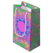 Neon Rainbow Sunburst Klein Cadeauzakje (Voorkant Gekanteld)