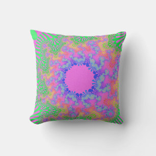Neon Rainbow Sunburst Sierkussen