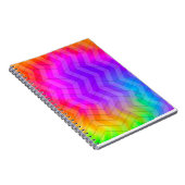 Neon Rainbow Tie Dye Herringbone Notitieboek (Rechterzijde)