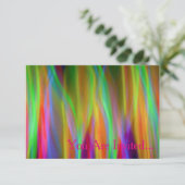 Neon Rainbow-uitnodiging Kaart (Staand voorkant)
