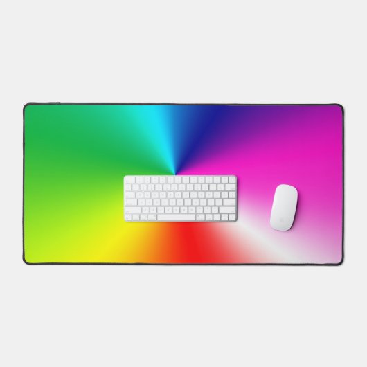 Neon Rainbow Vortex Bureaumat (Keyboard & Muis)