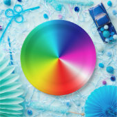 Neon Rainbow Vortex Papieren Bordje (Feest)