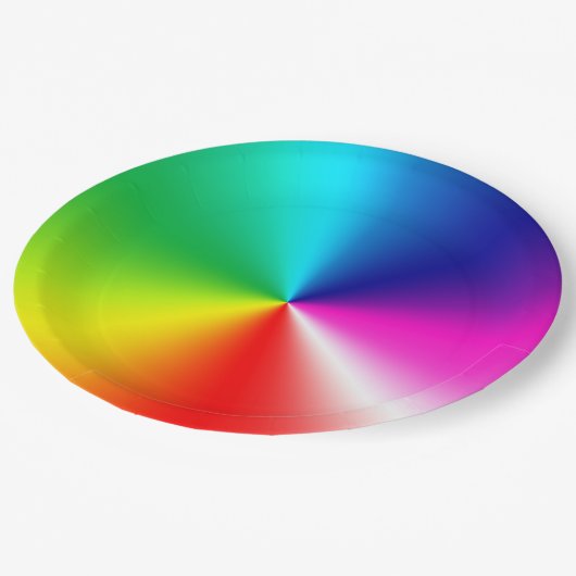 Neon Rainbow Vortex Papieren Bordje (Gekanteld)