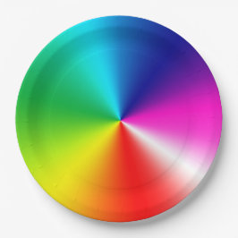 Neon Rainbow Vortex Papieren Bordje