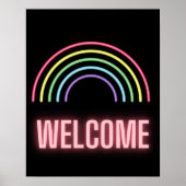 Neon Rainbow - Welkomstteken Poster (Voorkant)