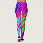 Neon Rainbow Zebra Leggings (Achterkant)