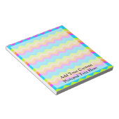Neon Rainbow Zigzag Notitieblok (Schuin)
