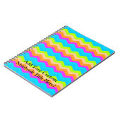 Neon Rainbow Zigzag Notitieboek (Linkerzijde)