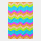 Neon Rainbow Zigzag Theedoek (Verticaal)