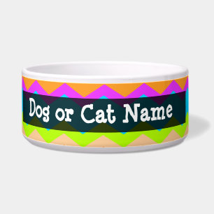 Neon Rainbow Zigzag Voerbakje