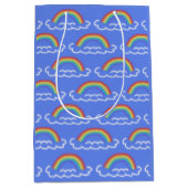 Neon Rainbows Gift Bag (Denim Blue) Medium Cadeauzakje (Voorkant)