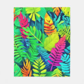 Neon Rainforest Fantasy Fleece Deken (Voorkant)