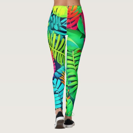 Neon Rainforest Fantasy Leggings (Achterkant)