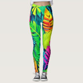 Neon Rainforest Fantasy Leggings (Voorkant)