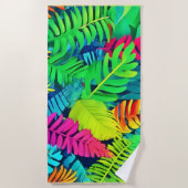 Neon Rainforest Fantasy Strandlaken (Voorkant)